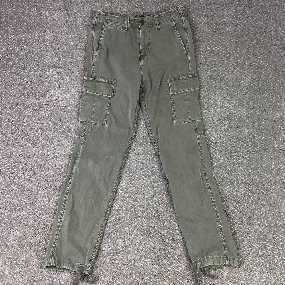 American Eagle Flex Cargo Pants Men's 29 x 34 Measures 30 x 30 Olive Green